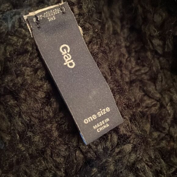 Gap Black Open Knit Short Infinity Scarf - Picture 4 of 5